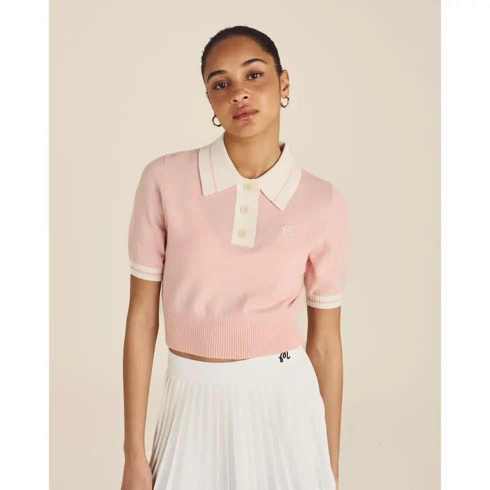 Malbon MIKAYLA KNIT CROPPED - DUSTY ROSE