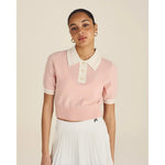 Malbon MIKAYLA KNIT CROPPED - DUSTY ROSE
