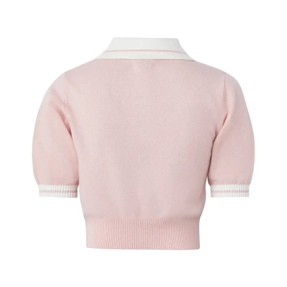 Malbon MIKAYLA KNIT CROPPED - DUSTY ROSE