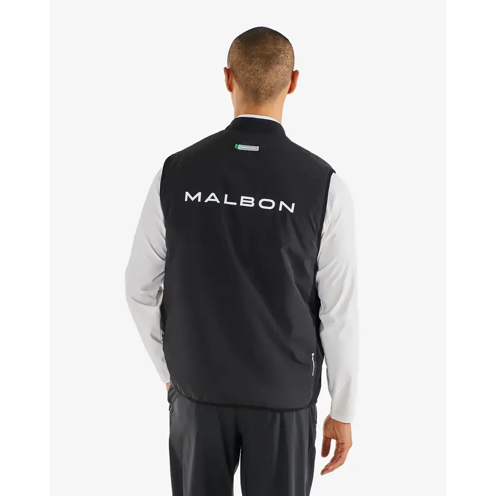 MALBON PERFORMANCE RIBBED PANEL VEST - BLACK