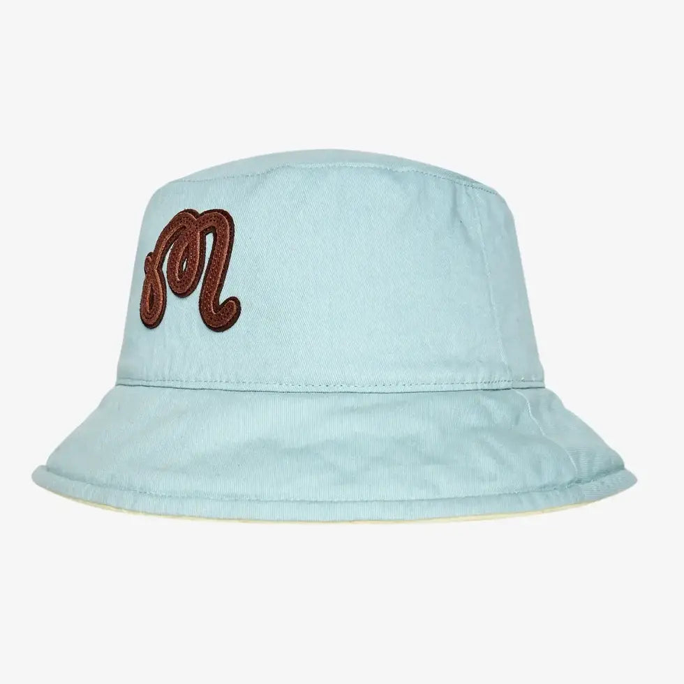 Malbon REVERSIBLE VELASCO BUCKET HAT - WAX YELLOW / SURF SPRAY