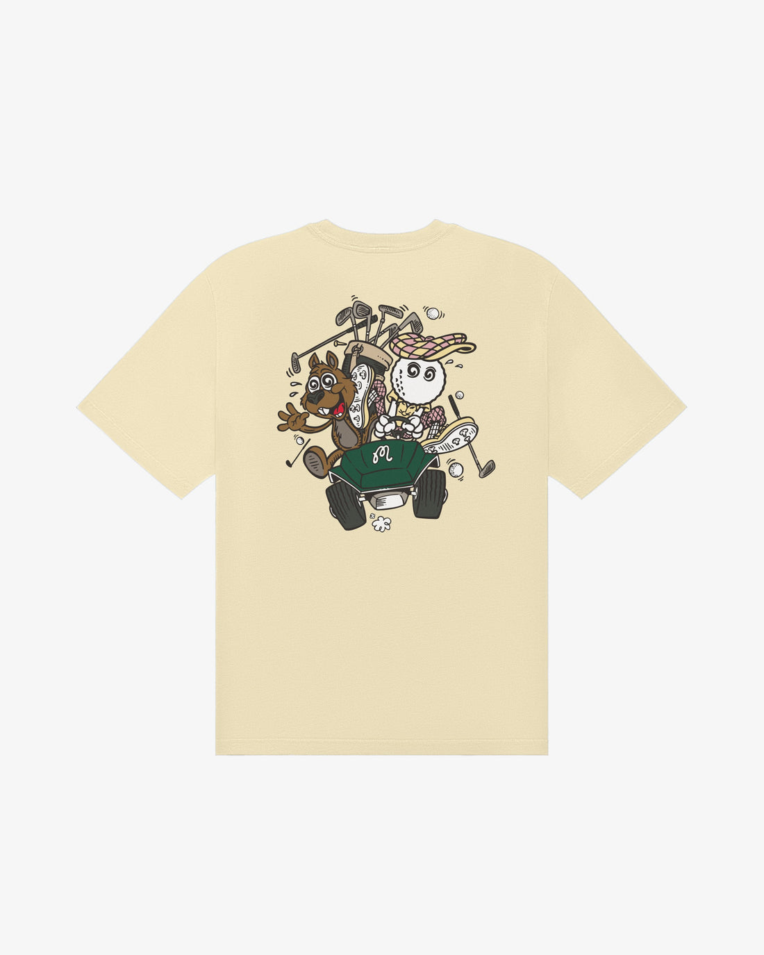 Malbon TWO MAN SCRAMBLE T-SHIRT LIGHT KHAKI