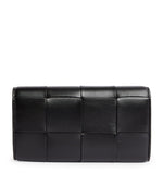 BOTTEGA VENETA  Leather Intreccio Flap Wallet